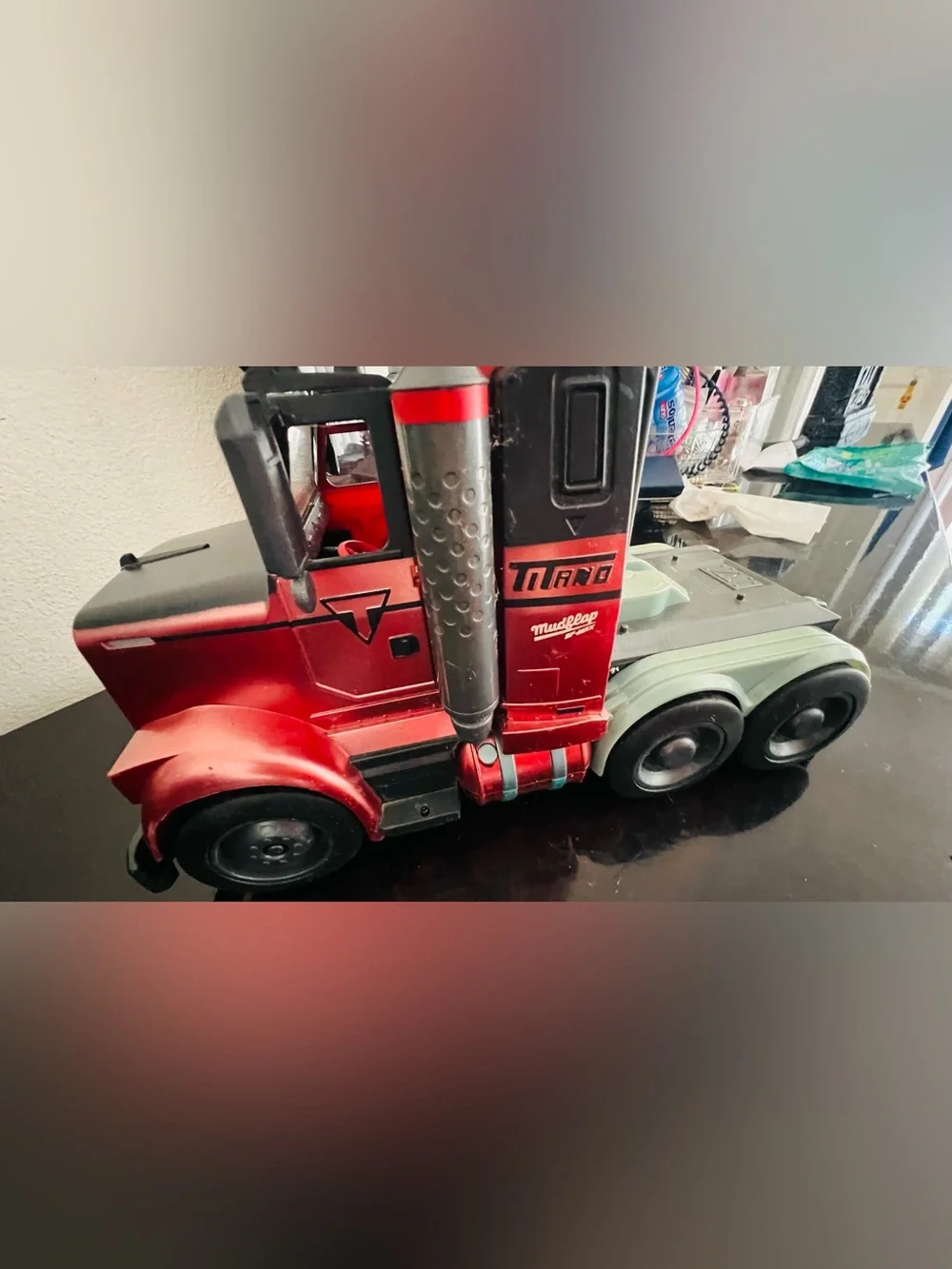 Red and Gray Kids Toy Truck - Durable Play Semi